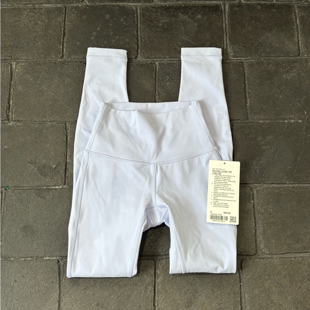 NWT Lululemon Wunder Under High Rise Tight Legging 28” PSLB Pastel Blue Size 0